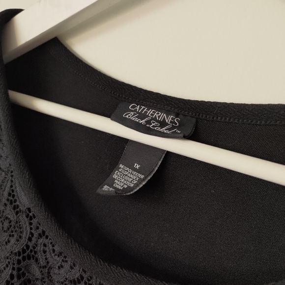 Catherine's Black Top sz 1X - Picture 3 of 5